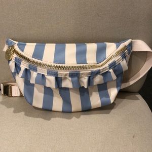 SCL pastel picnic ruffle fanny pack in hydrangea